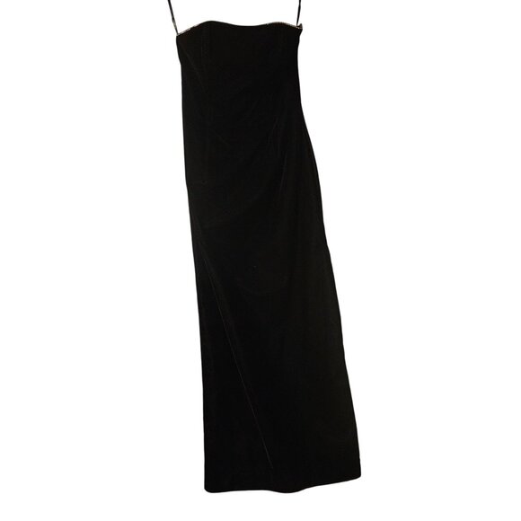 VTG Jessica McClintock Dress 5 Gunne Sax Red Blk Velvet Whimsygoth Old Money Y2K - Picture 4 of 14